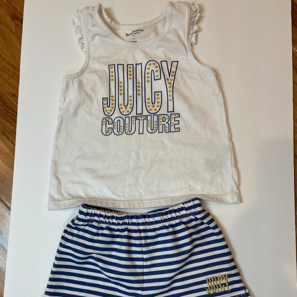 Juicy Couture Gold Heart  Girls Tank Short Size 5